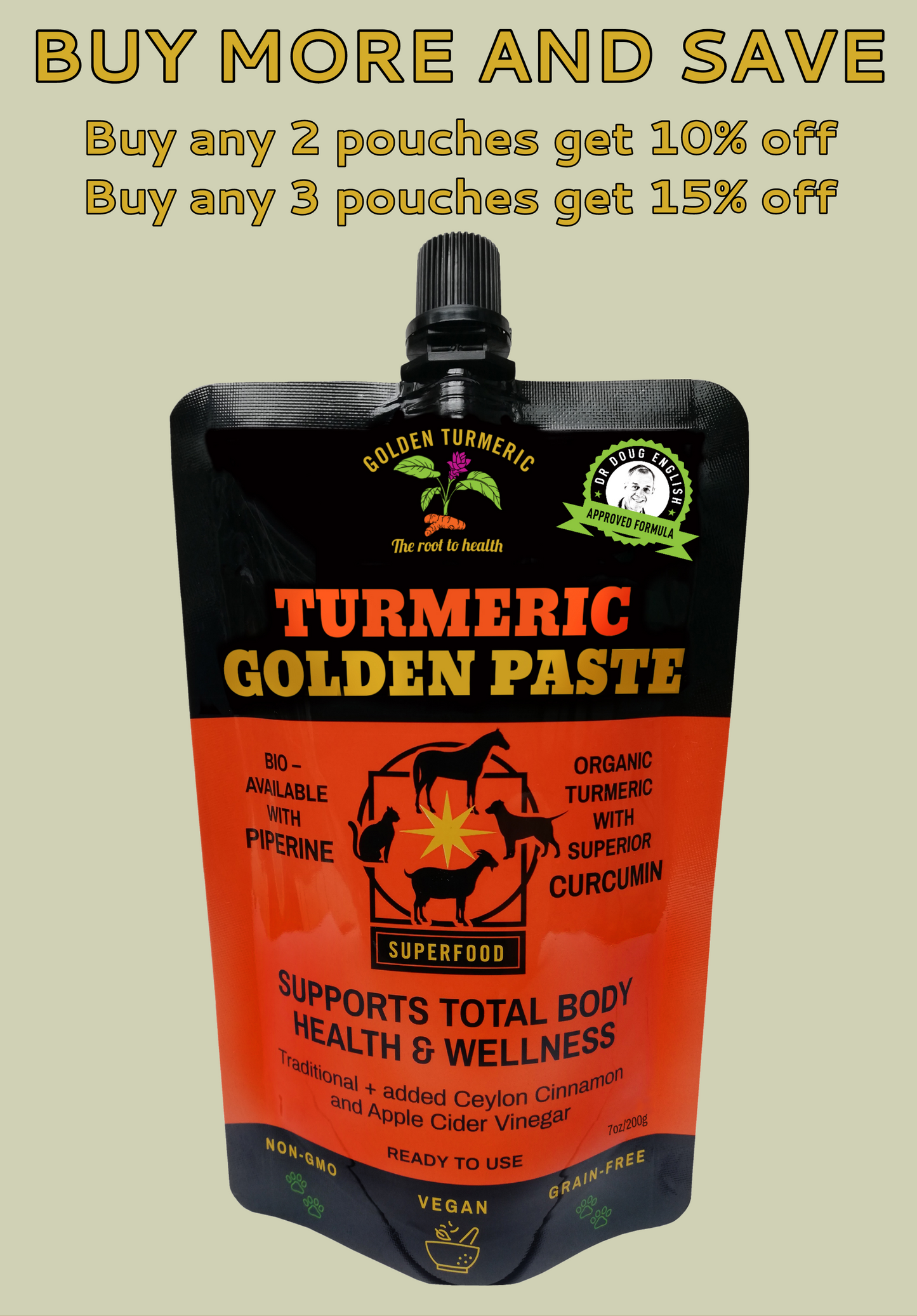  USA Turmeric Golden Paste for Dogs, Cats, Horses and Pets, United States